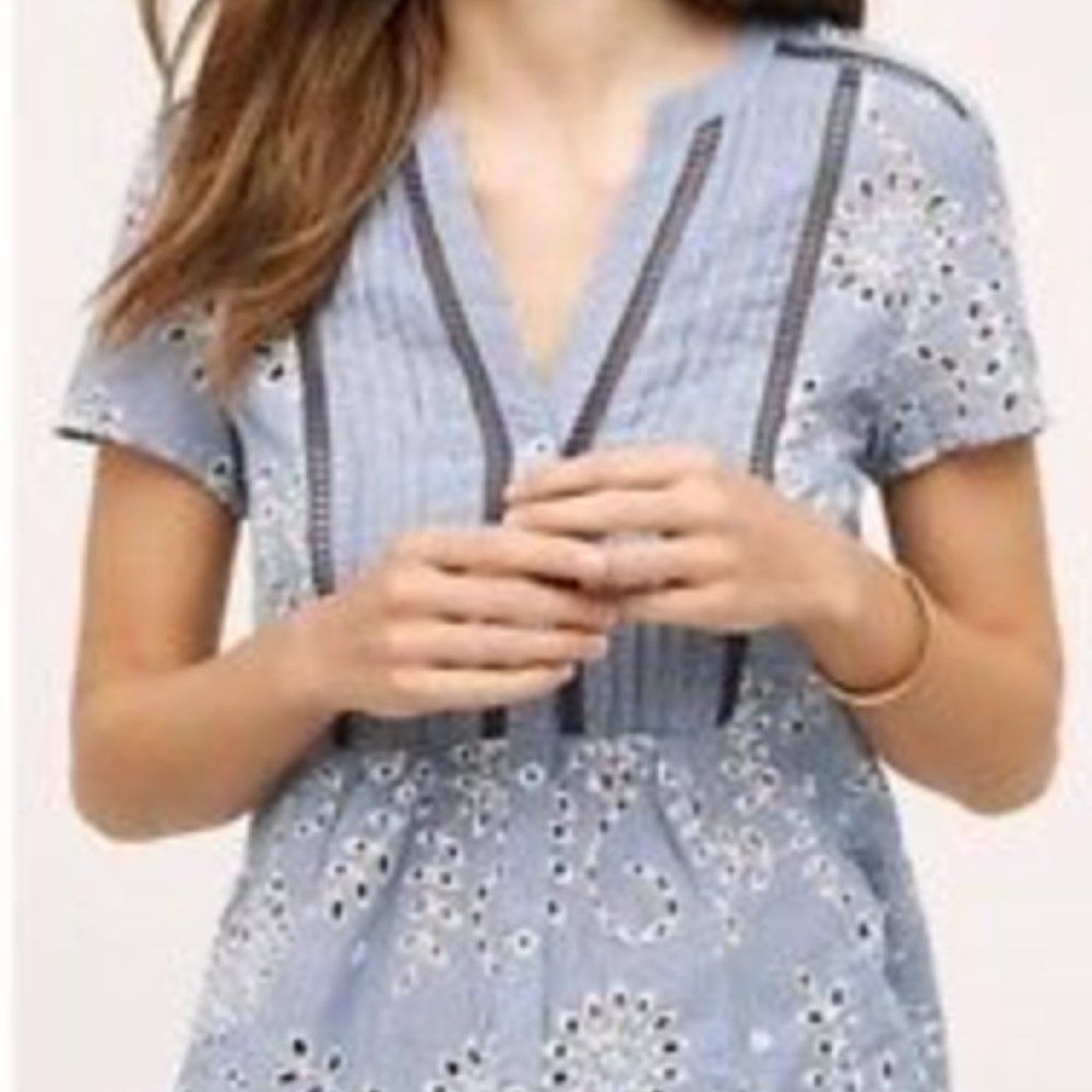 Anthropologie Holding Horses Josune Eyelet Top
